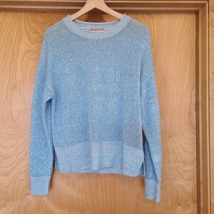 J. Crew Linen-Cotton Blend Relaxed Crewneck Sweater, Sz Medium